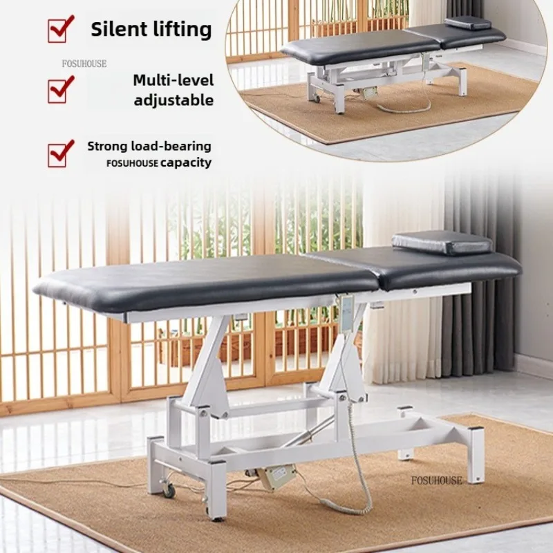 Electric Lift Massage Bed Height Adjustable Massage Bed with Wheels Beauty Salon Specialty Massage Table for Salon Furniture - Image 3