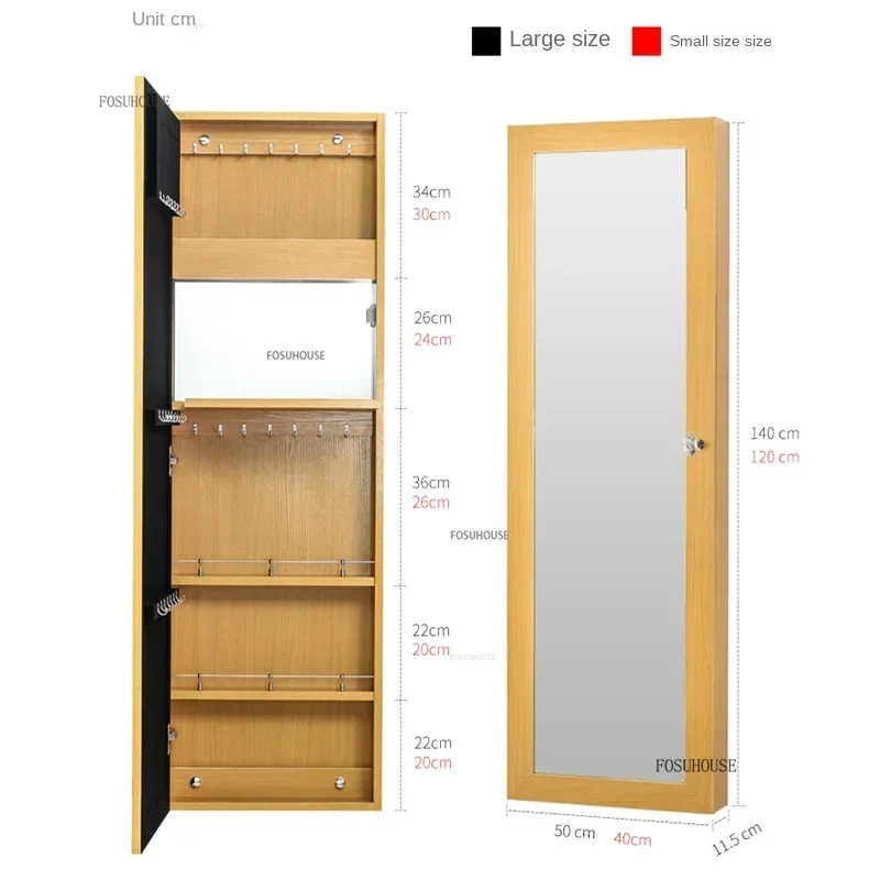 Full-length Mirror Clothing Store Wall-mounted Fitting Mirror Multifunctional Jewelry Storage Cabinet With Mirror - Image 6