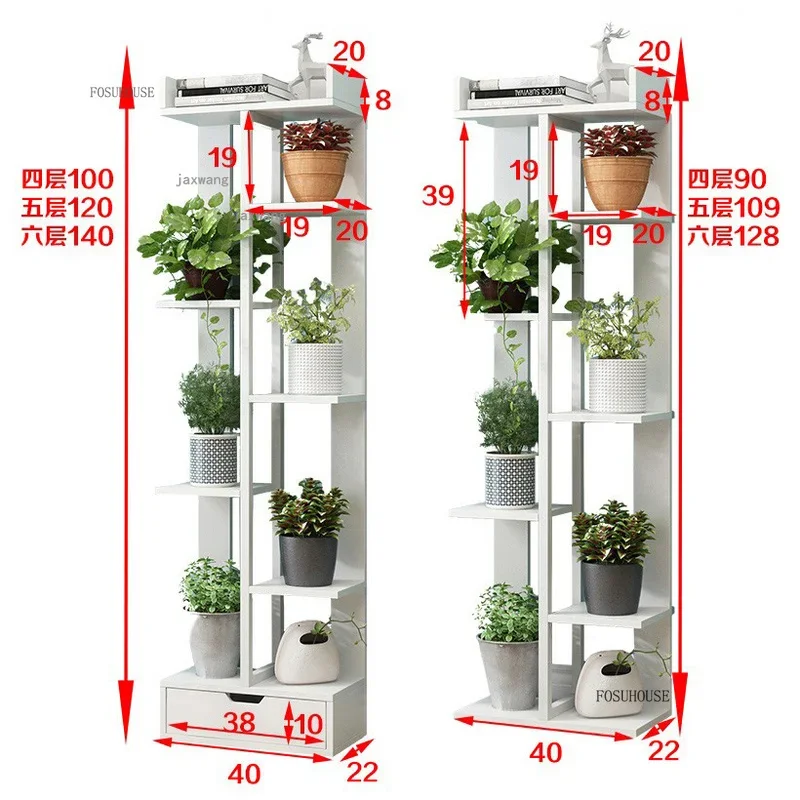 Balcony Storage Flower Stand Dormitory Floor Flower Pot Shelf Simple Bedroom Living Room Garden Multi-layer Plant Shelves - Image 6