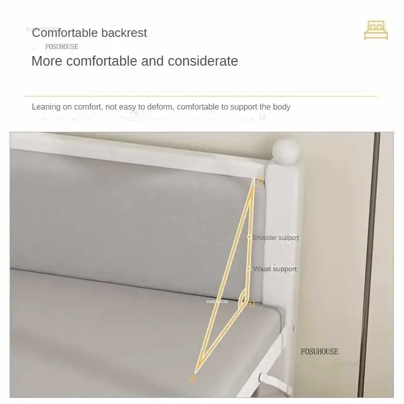 Folding Beds for Guest Room Modern Reinforced Metal Portable Folding Bed Luxury Beds for Children's Room - Image 4