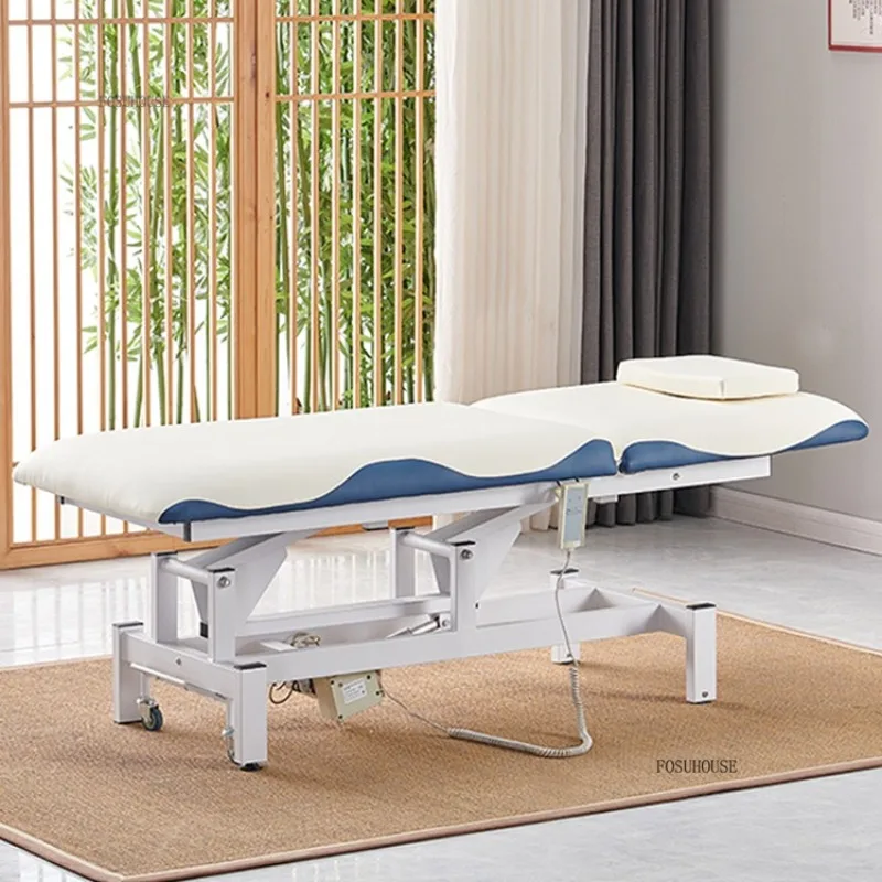 Electric Lift Massage Bed Height Adjustable Massage Bed with Wheels Beauty Salon Specialty Massage Table for Salon Furniture - Image 4