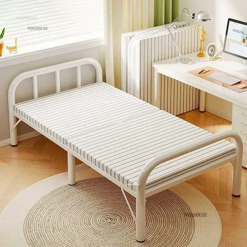 Folding Beds for Guest Room Modern Reinforced Metal Portable Folding Bed Luxury Beds for Children's Room