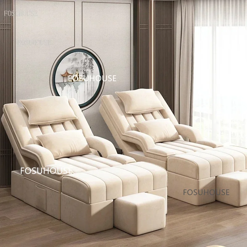 Nordic Relaxing Chair Nail Shop Beauty Massage Chair Reclining Sofas Pedicure Sofa Foot Massage Chair Foot Bath Reclining Chairs - Image 5