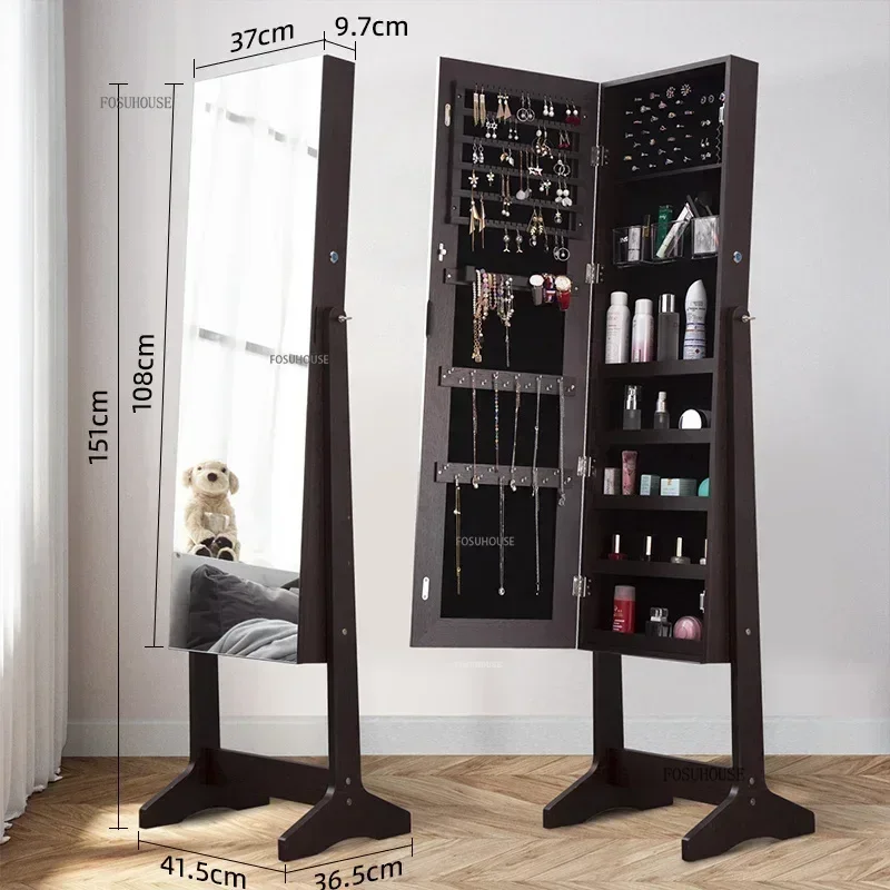 Full-length Mirror Jewelry Storage Cabinet Integrated Bedroom Fitting Mirror Home Floor-standing Mirror Full Body - Image 6