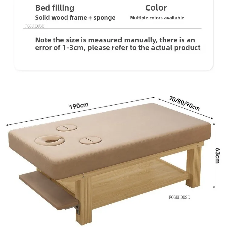 Solid Wood Massage Bed with Hand Hole Model To Play Phone Salon Dedicated Bed Essential Oil Spa Massage Beds for Salon Furniture - Image 6