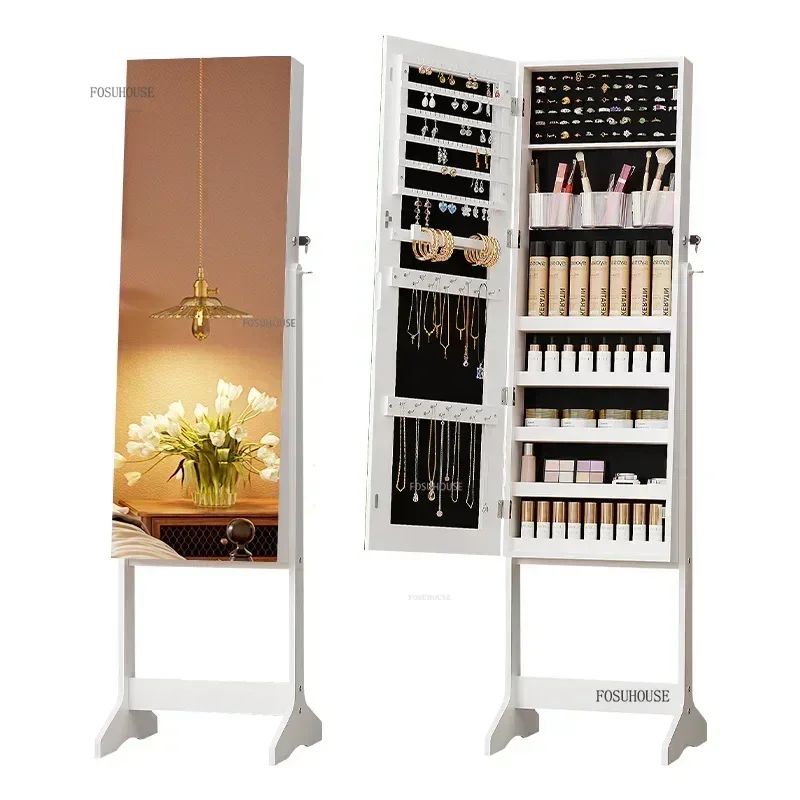 Full-length Mirror Jewelry Storage Cabinet Integrated Bedroom Fitting Mirror Home Floor-standing Mirror Full Body - Image 2