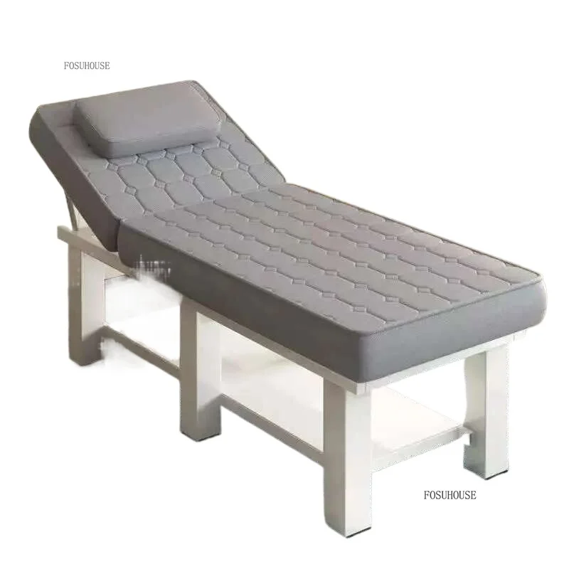 Nordic Wood Metal Beauty Massage Beds with heating Comfort Multifunction Spa Massage Beds luxury Tattoo Bed for Salon Furniture - Image 2