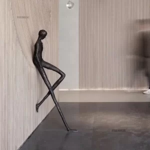 kf-S88ce4ebcfeee410cb5c88190039671fb3 Modern Home Decor Abstract Figure Sculpture Ornament Hotel FRP Floor Creative Model Room Sales Office Artwork