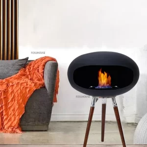 kf-S977bd285f7264993bc236417d8ae8137C Nordic Floor-standing Fireplaces Creative Home Decor Wrought Iron Villa Homestay Heater Fireplace Fireplaces Ornaments