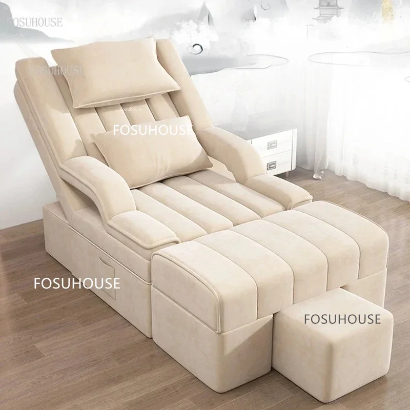 Nordic Relaxing Chair Nail Shop Beauty Massage Chair Reclining Sofas Pedicure Sofa Foot Massage Chair Foot Bath Reclining Chairs - Image 2
