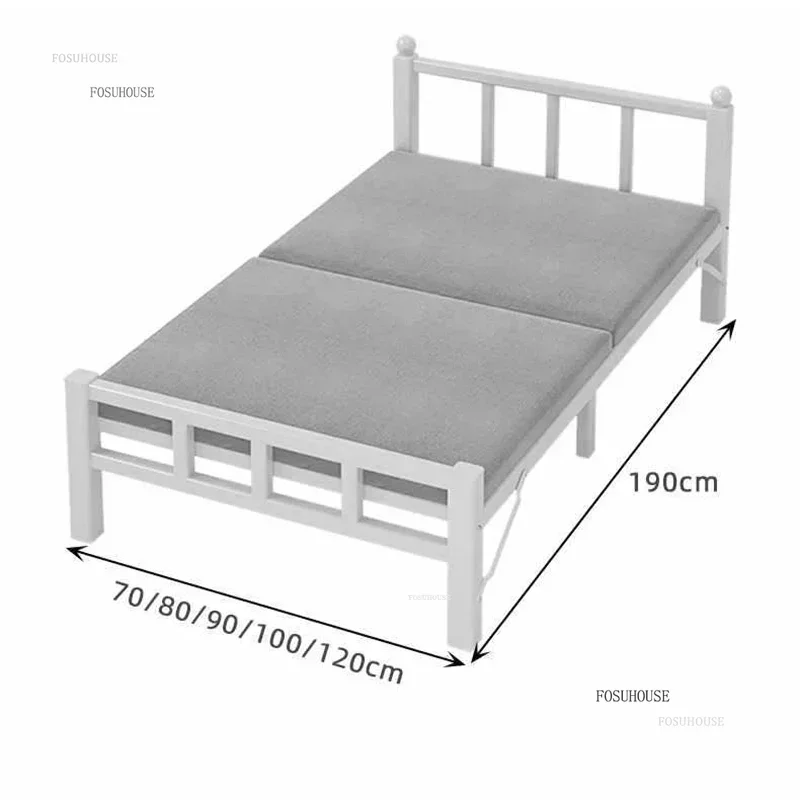Folding Beds for Guest Room Modern Reinforced Metal Portable Folding Bed Luxury Beds for Children's Room - Image 6