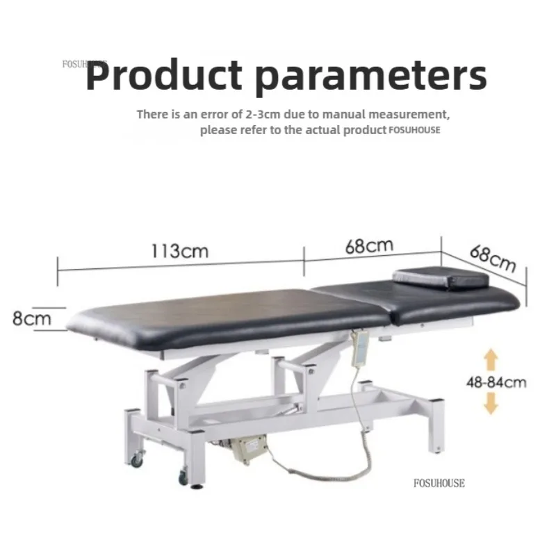 Electric Lift Massage Bed Height Adjustable Massage Bed with Wheels Beauty Salon Specialty Massage Table for Salon Furniture - Image 6