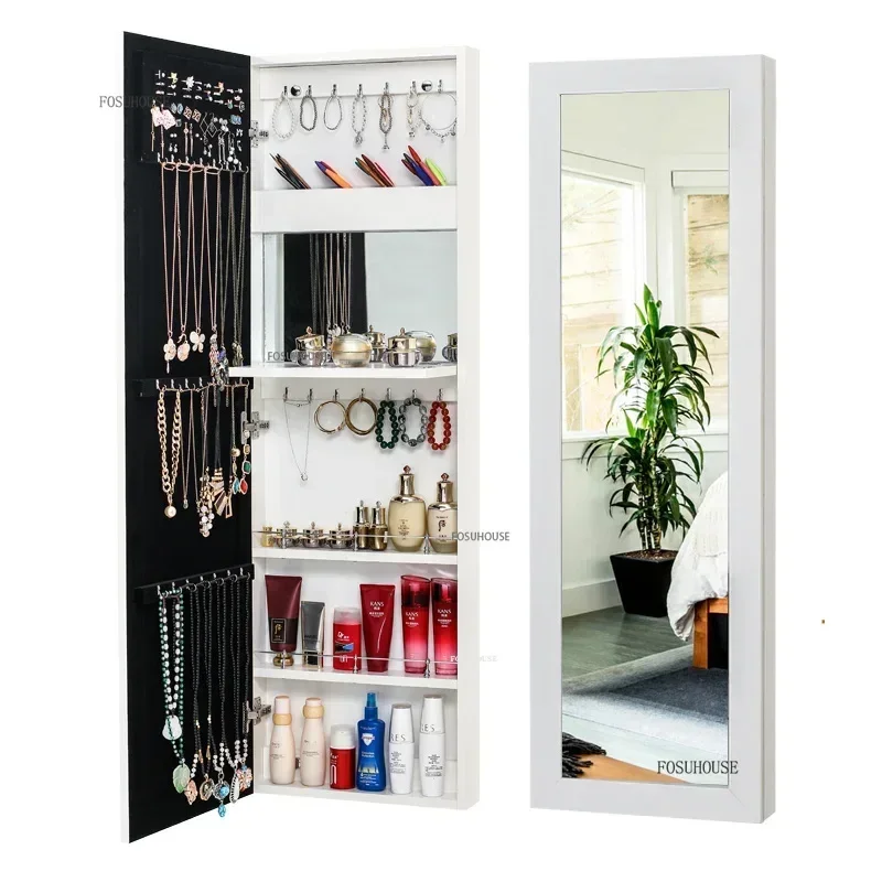 Full-length Mirror Clothing Store Wall-mounted Fitting Mirror Multifunctional Jewelry Storage Cabinet With Mirror - Image 2