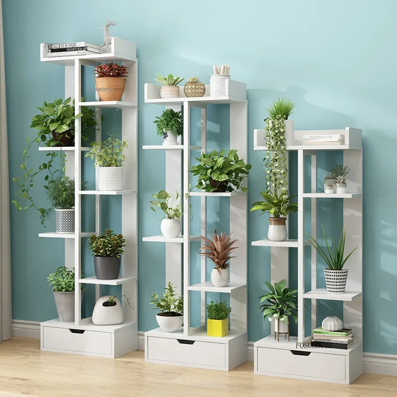 Balcony Storage Flower Stand Dormitory Floor Flower Pot Shelf Simple Bedroom Living Room Garden Multi-layer Plant Shelves