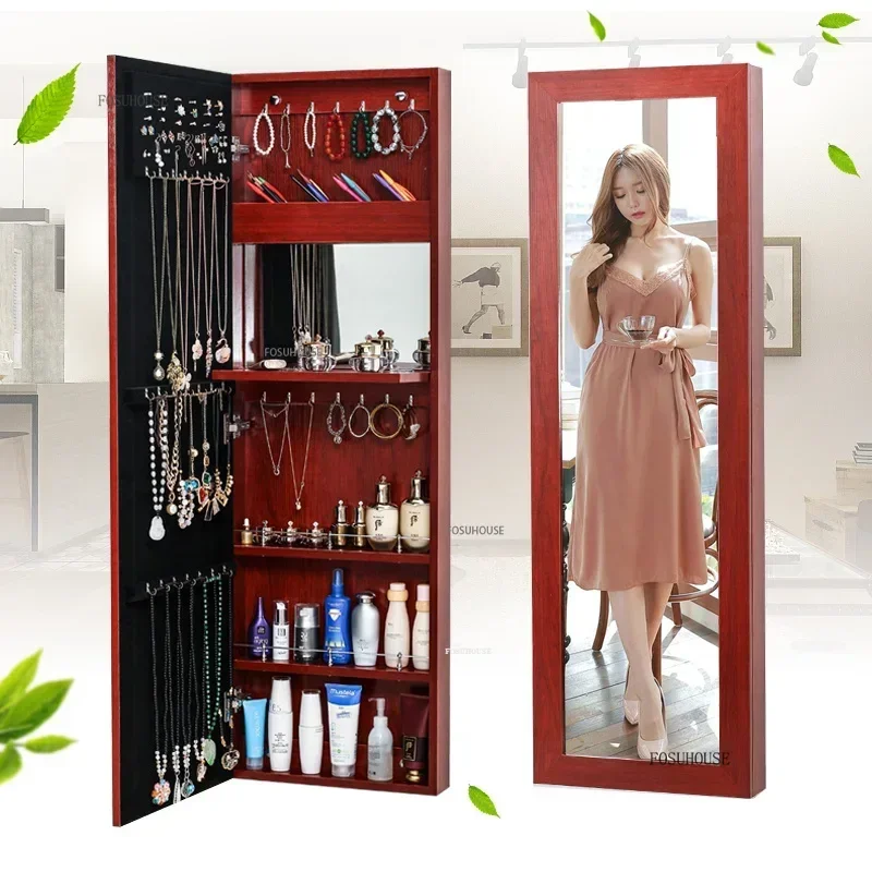 Full-length Mirror Clothing Store Wall-mounted Fitting Mirror Multifunctional Jewelry Storage Cabinet With Mirror - Image 4