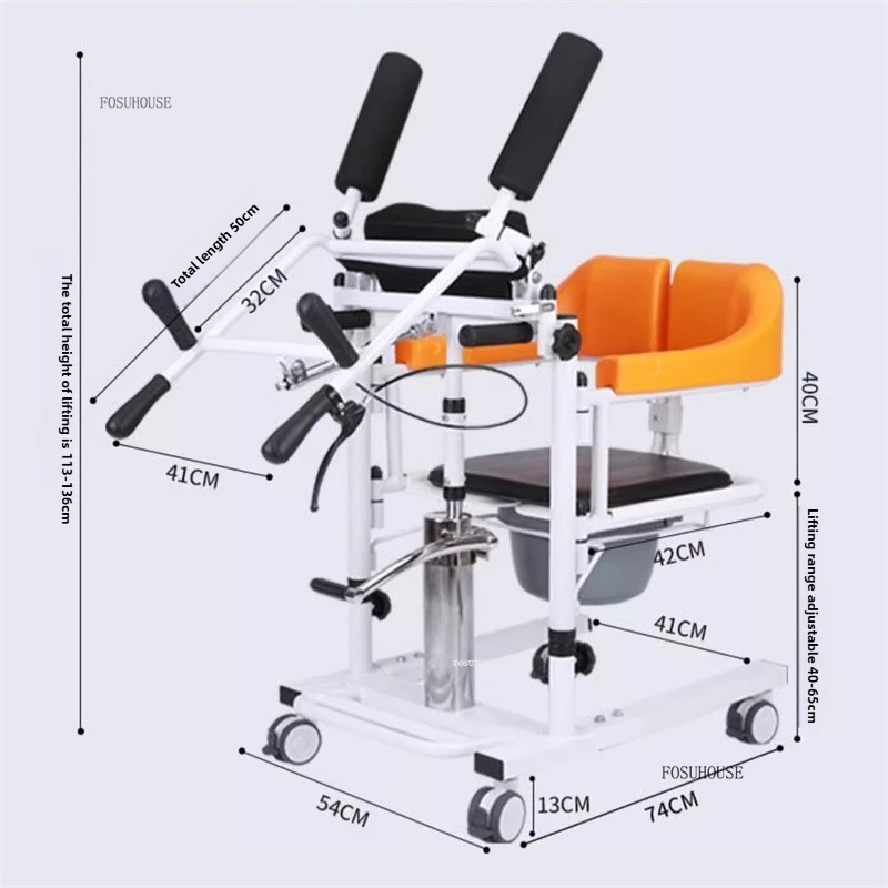 Elderly Shifter Multifunctional Bedridden Paralyzed Patient Electric Wheelchair Disabled Nursing Bathing Chair Senior ChairsN - Image 6